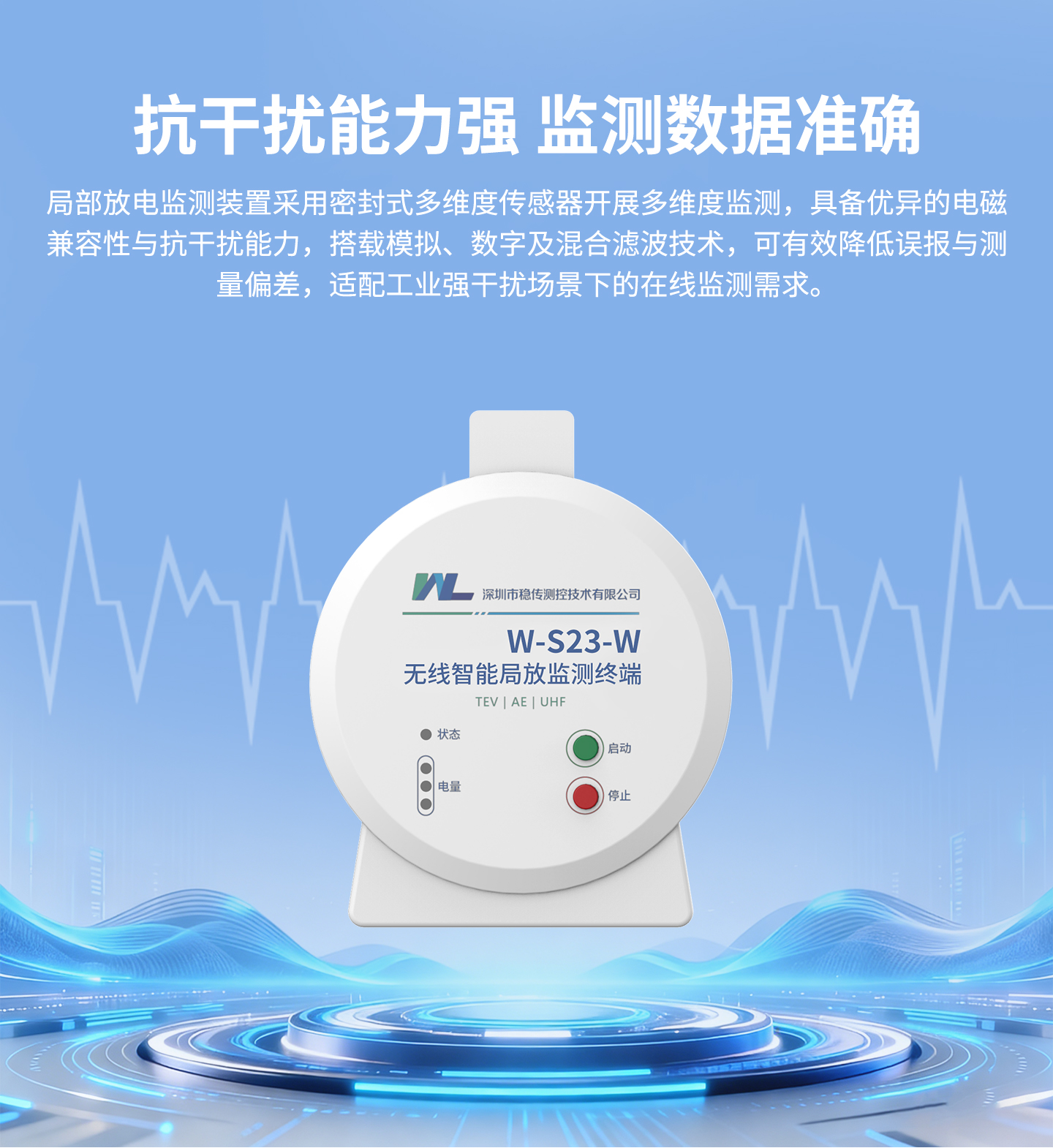 高压开关柜 TEV/超声波/特高频  三合一智能局放传感器